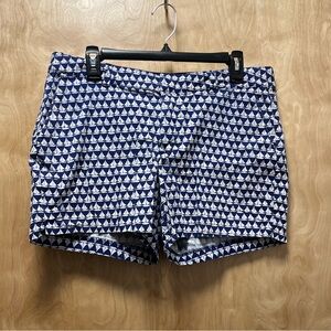 Old Navy Women’s Nautical Blue and White Patterned Shorts